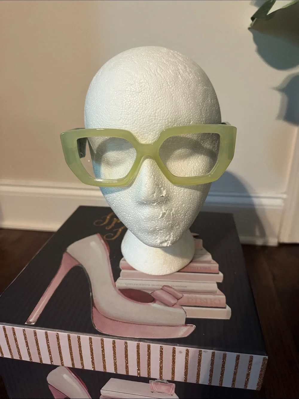 Stylish Green Women's Oversized Frame Glasses